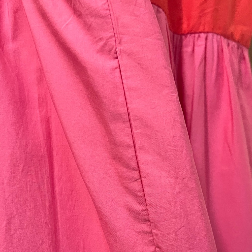 Boden Trapeze Cotton Maxi Dress Rainbow Tiered Colorblock Boho Sundress US 8 - Picture 10 of 11